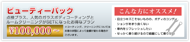 ポルシェ個人売買ウェルカムメンテナンスプラン ビューティパック