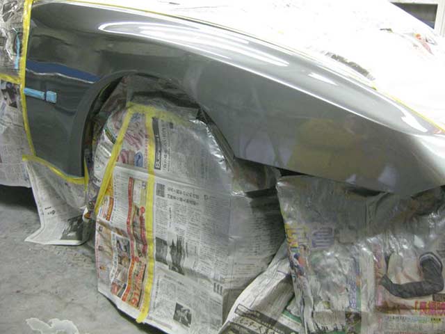 ポルシェ 944 フロント バンパー＆フェンダーへこみ 修理